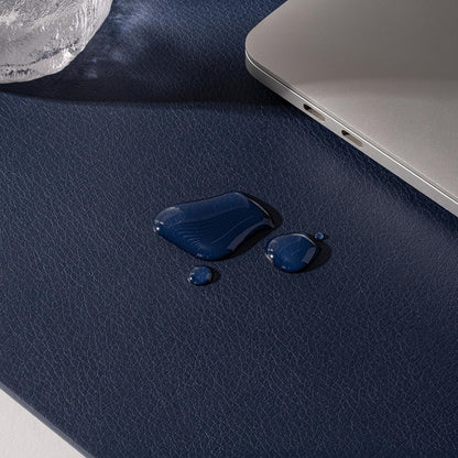 Nekmit Leather Desk Blotter Pad 17 x 12 Inches, Flat, Non-Slip, Waterproof, Black