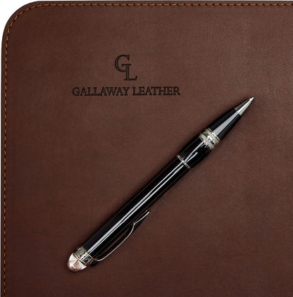 Gallaway Leather Desk Mat, Office Writing Desk Pad, Large 36" x 17" Dark Brown, for Top of Desks, Gift Ready Elegant Computer Desk Cover Protector PU Leather