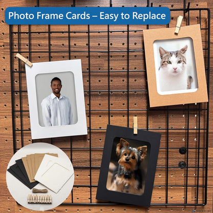 NACETURE 4 Pack Heavy-Duty Grid Wall Panels 12x12 – Double Wire Reinforced Wire Mesh Organizer, 30 lbs Capacity, Wall Display with Hooks & Accessories – Easy to Install for Home, Office & Décor