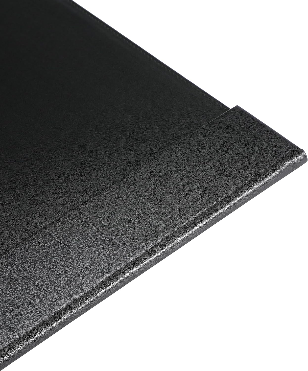 24" x 18" Leather Desk Blotter with Top Rail for Writing Leather Executive Desk Pad Protector Desk Mat for Office Home Workplace Black
