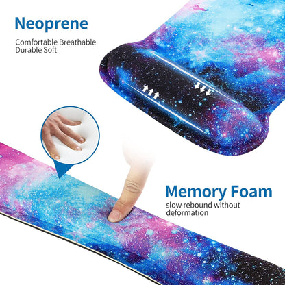 RICHEN Keyboard Wrist Rest Pad and Mouse Wrist Rest Support Mouse Pad Set,Sturdy & Comfortable & Lightweight for Easy Typing & Pain Relief-Ergonomic Support (Brown)