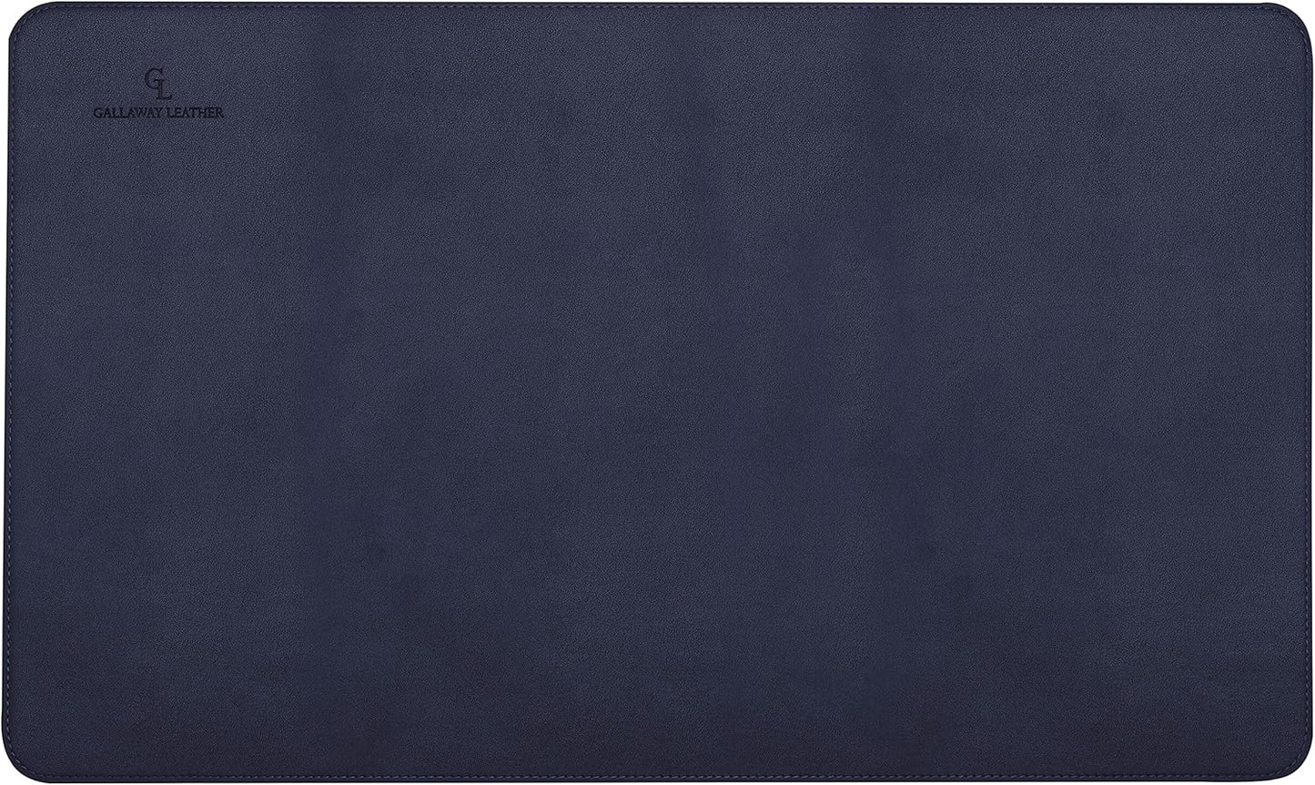 Gallaway Leather Desk Mat, Office Writing Desk Pad, Large 36" x 17" Dark Brown, for Top of Desks, Gift Ready Elegant Computer Desk Cover Protector PU Leather
