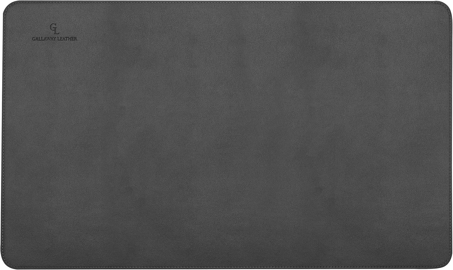 Gallaway Leather Desk Mat, Office Writing Desk Pad, Large 36" x 17" Dark Brown, for Top of Desks, Gift Ready Elegant Computer Desk Cover Protector PU Leather