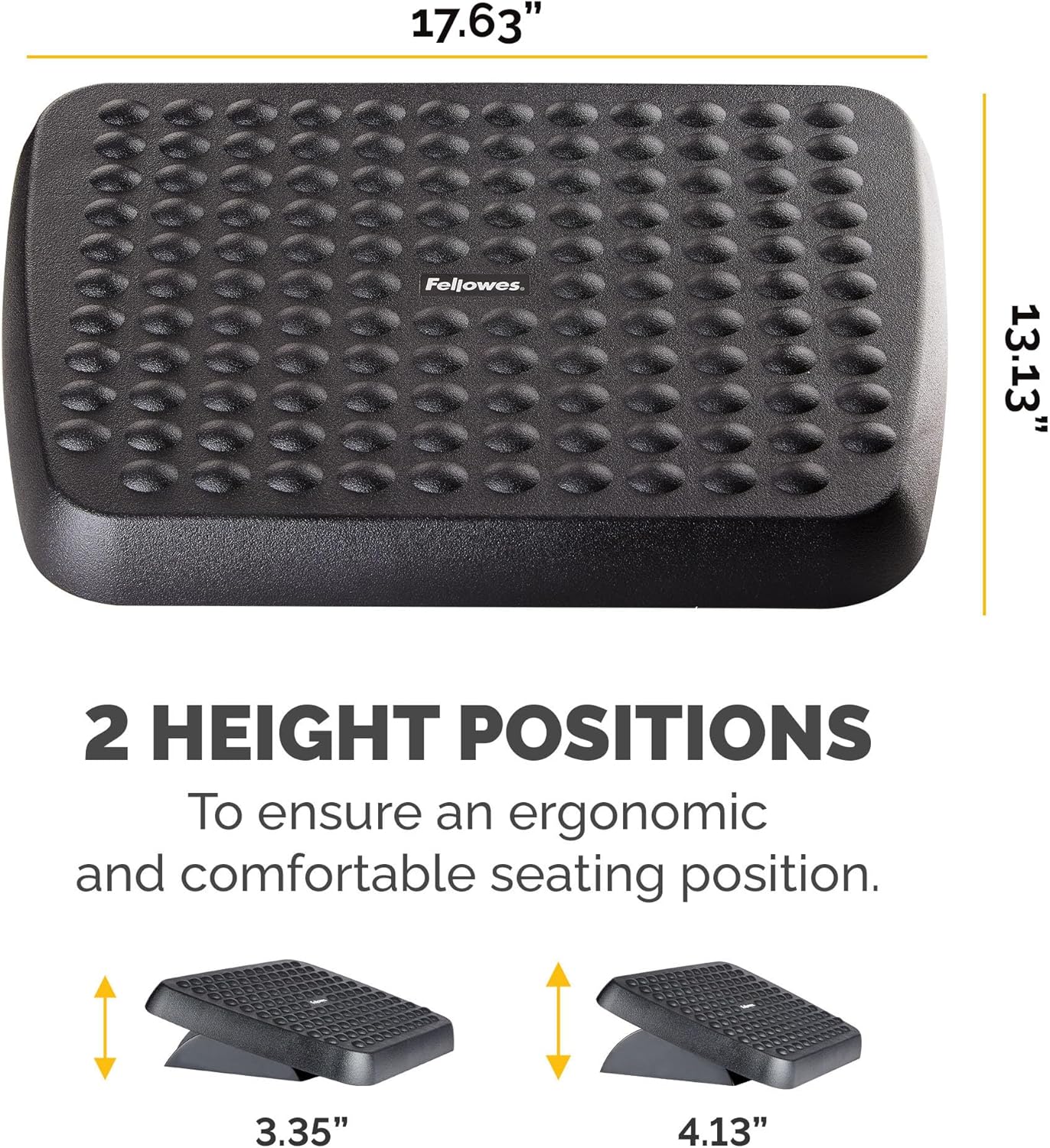 Fellowes 48121 Standard Foot Rest, Graphite