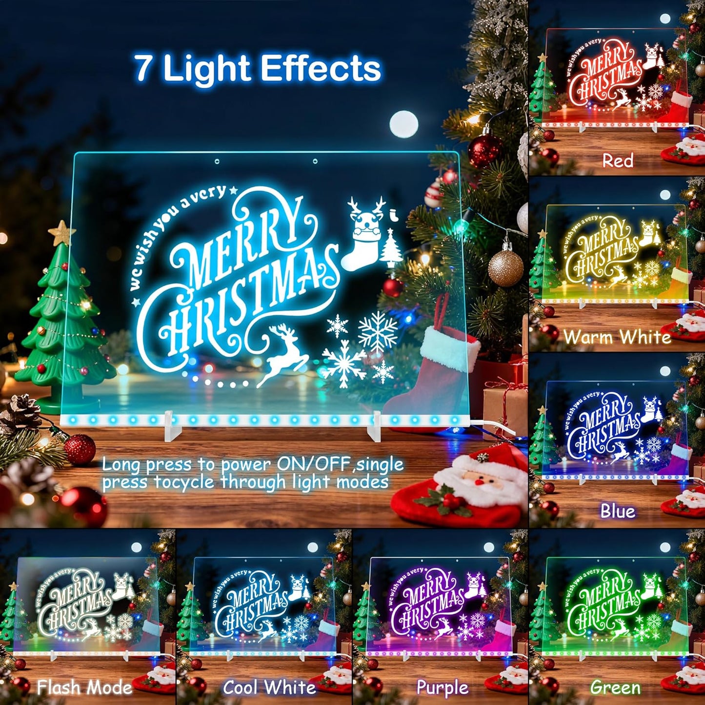 LED Drawing Board for Kids, 17" Light Up Doodle Board, Reusable Glow in The Dark Drawing Tablet with 7 Colors, Erasable & No Mess Art Toy for Ages 3-12+, Best Birthday Gift for Girls Boys (2026 New)