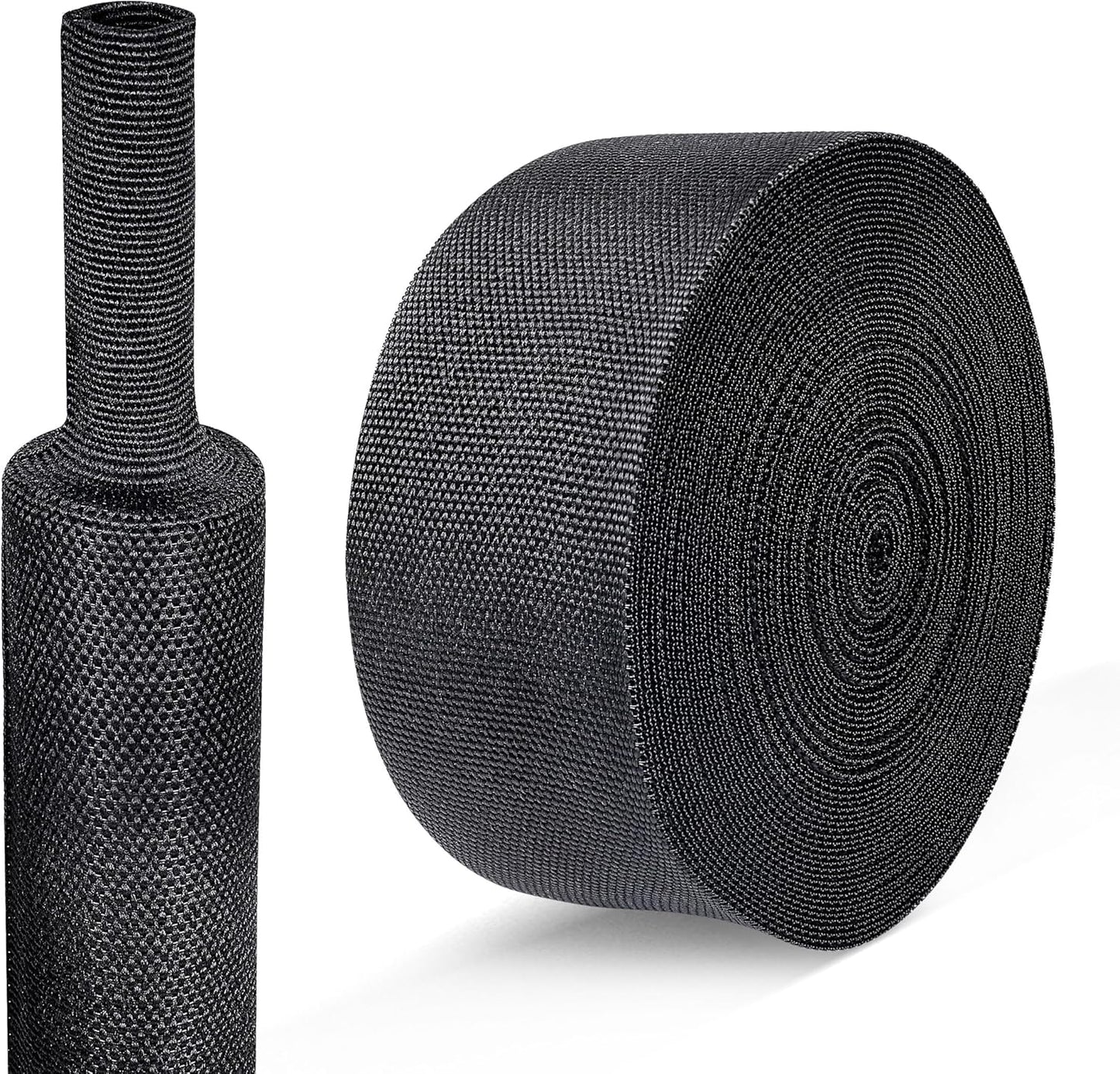 Braided Sleeving Heat Shrinkable Fabric 2:1 Ratio- Abrasion Protection Flexibility Wiring Harness Cable Sheath (3/8" ID, 16ft) - Colors A