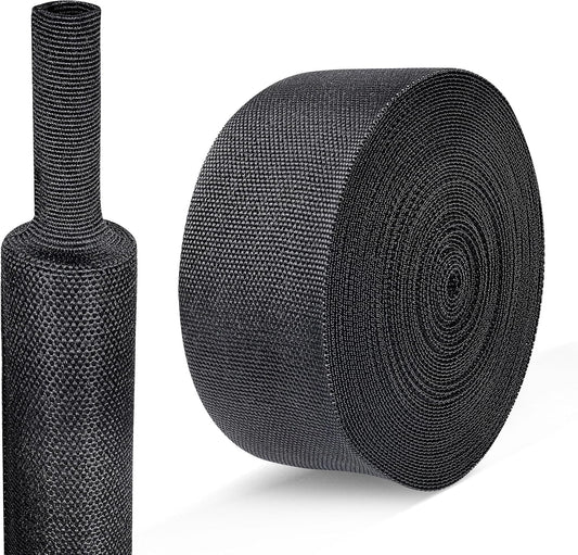 Braided Sleeving Heat Shrinkable Fabric 2:1 Ratio- Abrasion Protection Flexibility Wiring Harness Cable Sheath (3/8" ID, 16ft) - Colors A