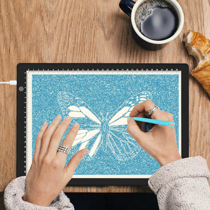 iVyne Rechargeable A4 Light Pad for Tracing & Weeding - LED Light Board for Weeding Vinyl - for Cricut Vinyl Weeding Tools - Ultra-Thin & Portable - Perfect for Artists & Crafters - Pink