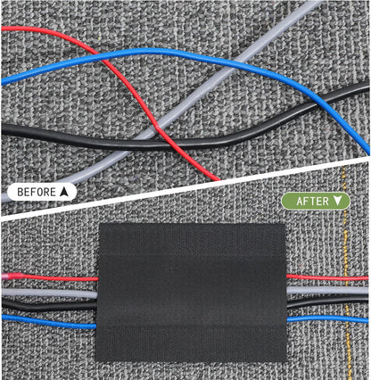 WILLBOND Carpet Cord Cover Cable Protector Floor Cover Cable Protector Management Only for Commercial Office Carpet(19.69 ft,Black)