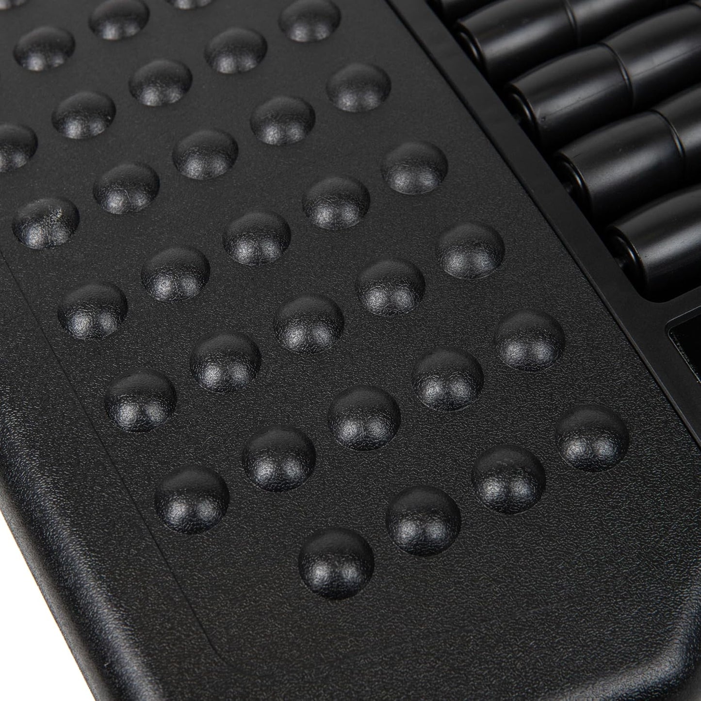 Mind Reader Foot Rest, Under Desk at Work, Ergonomic, Height Adjustable, Office, Plastic, Black