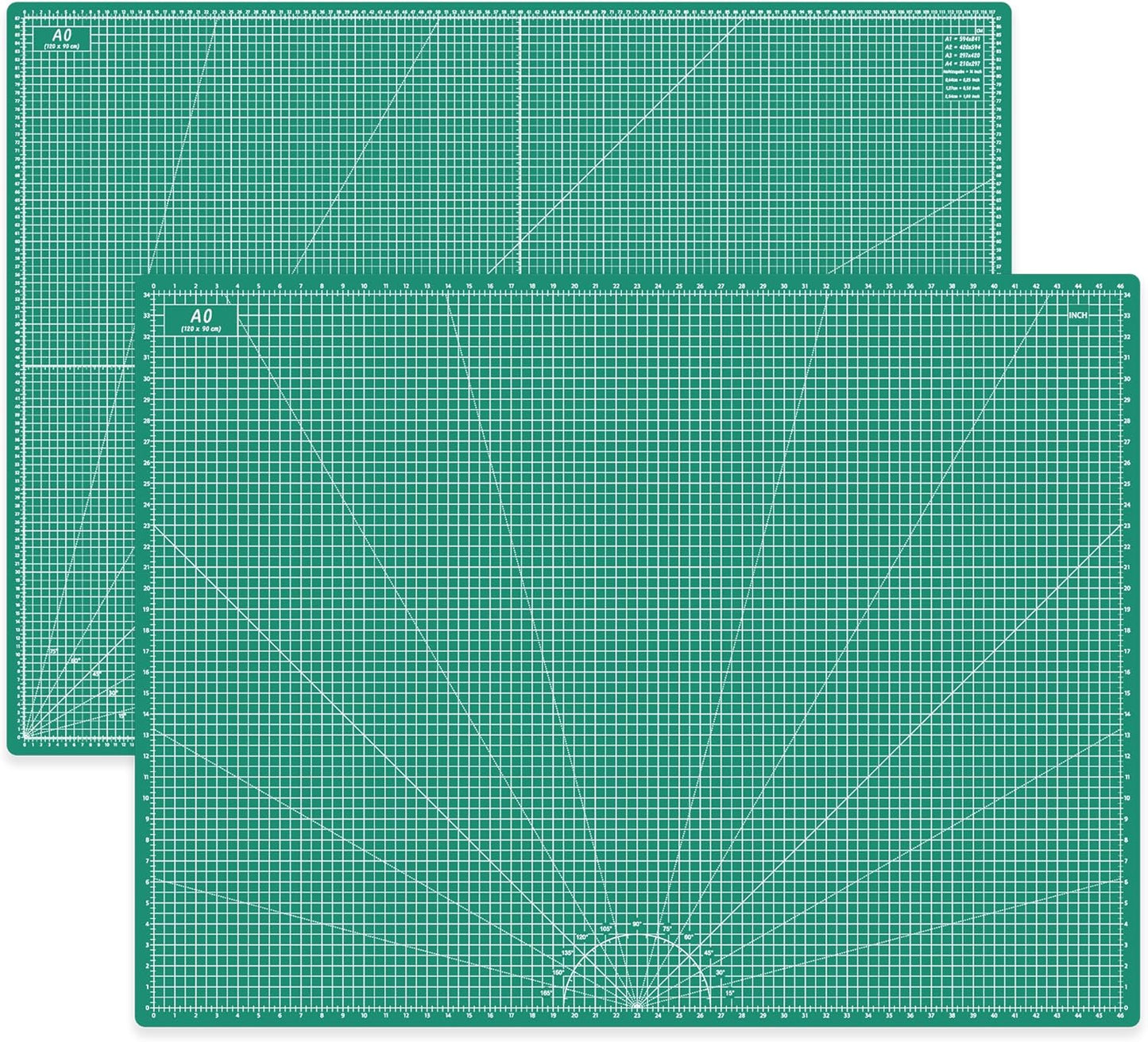 HEADLEY TOOLS 18" x 24" Thickened Self Healing Cutting Mat, A2 Rotary Cutting Sewing Mat for Crafts, Double Sided 5-Ply Table Cutting Board for Fabric Quilting Leather Arts Hobby Project, Grey/Black