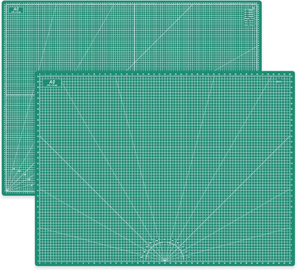 HEADLEY TOOLS 18" x 24" Thickened Self Healing Cutting Mat, A2 Rotary Cutting Sewing Mat for Crafts, Double Sided 5-Ply Table Cutting Board for Fabric Quilting Leather Arts Hobby Project, Grey/Black