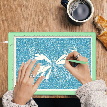iVyne Rechargeable A4 Light Pad for Tracing & Weeding - LED Light Board for Weeding Vinyl - for Cricut Vinyl Weeding Tools - Ultra-Thin & Portable - Perfect for Artists & Crafters - Pink