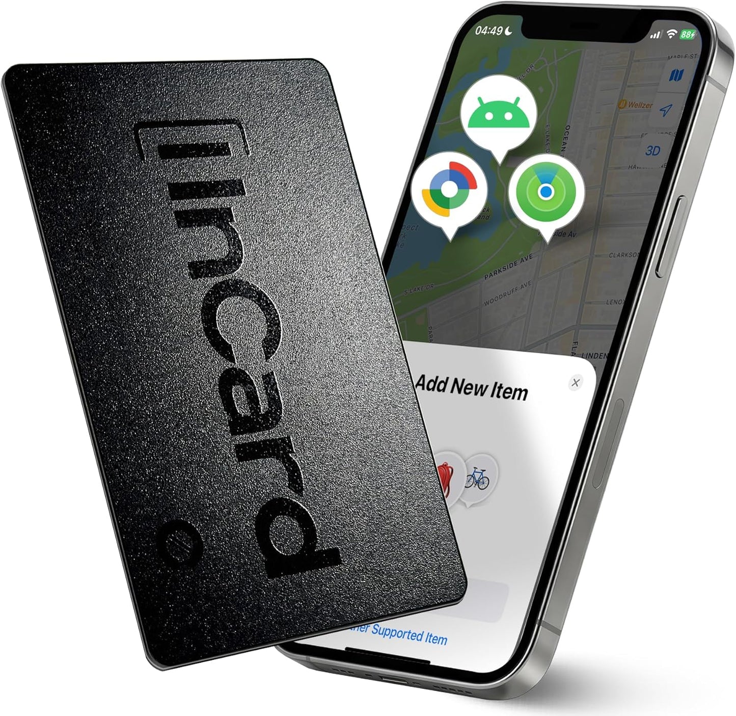 Wallet Tracker Card for Both Google’s Find Hub and Apple Find My, 5 Years Battery Life Ultra-Thin Android Tracker Card, IP68 Waterproof Wallet Finder for Passport, Purse,Gags,1 Pack