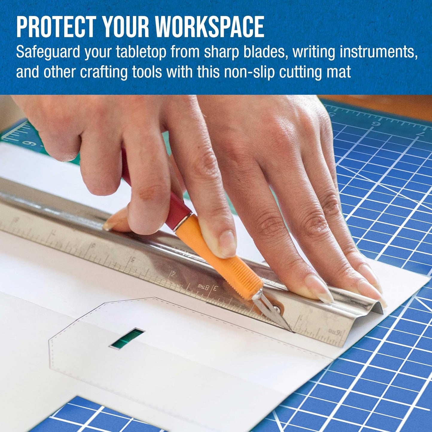 U.S. Art Supply 36" x 48" Self-Healing Cutting Mat 5-Ply - Double-Sided Green/Black Craft Mat, Non-Slip Cutting Mats for Crafts, Sewing, Quilting, Scrapbooking