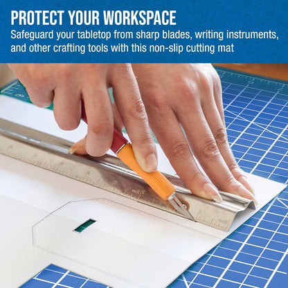 U.S. Art Supply 36" x 48" Self-Healing Cutting Mat 5-Ply - Double-Sided Green/Black Craft Mat, Non-Slip Cutting Mats for Crafts, Sewing, Quilting, Scrapbooking