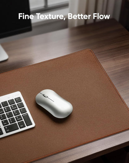 Reniteco Waterproof Large Gaming Mouse Pad with Durable Stitched Edges, Non-Slip Rubber Base, Grainy Jacquard Mouse Mat Desk Pad for Home Office Gaming, 31.5''x11.8''x0.12'', Matte Beige