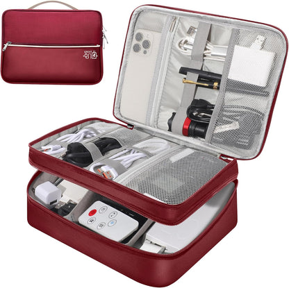 CILLA Electronics Organizer Travel, Travel Cord Organizer Case, Compact Electronics Accessories Bag for Cable, Cord, Charger, Phone