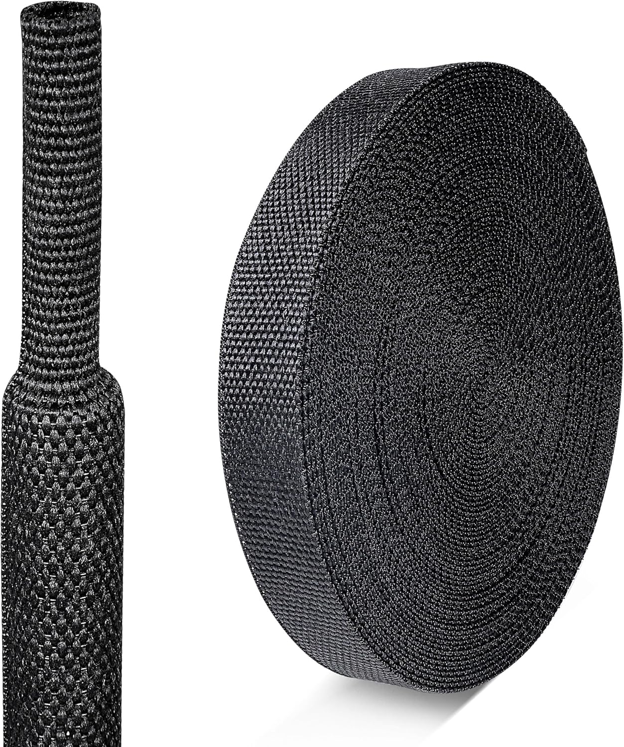 Braided Sleeving Heat Shrinkable Fabric 2:1 Ratio- Abrasion Protection Flexibility Wiring Harness Cable Sheath (3/8" ID, 16ft) - Colors A