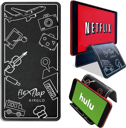 AirGLO Flex Flap - Adjustable, Portable Phone Stand for Travel, Home, Desk, Bed, Treadmill, iPad, Tablet
