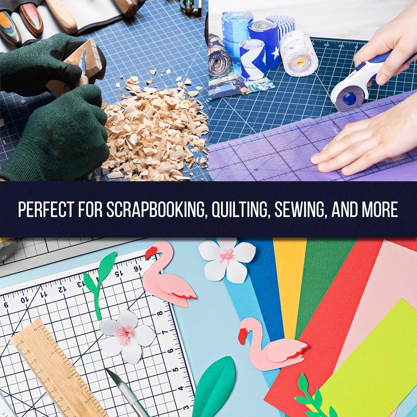 U.S. Art Supply 36" x 48" Self-Healing Cutting Mat 5-Ply - Double-Sided Green/Black Craft Mat, Non-Slip Cutting Mats for Crafts, Sewing, Quilting, Scrapbooking