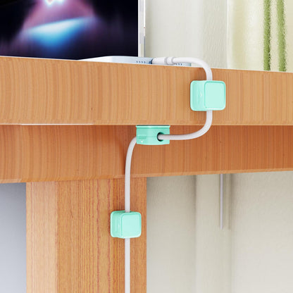 Cord Organizer Holder, 8 Pack Magnetic Desk Cable Clips Management, Hide Phone Charging Cable Keeper, Strong Adhesive Wire Charger Holder for Nightstand, Kitchen Appliances, Office Supplies