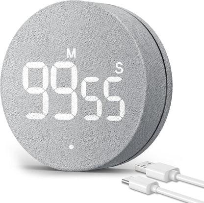 AVINIA Digital Kitchen Timers, Visual timers Large LED Display Magnetic Countdown Countup Timer for Classroom Cooking Fitness Baking Studying Teaching, Easy for Kids and Seniors White