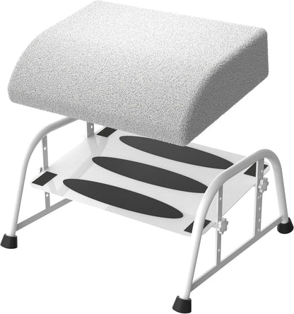 Under Desk Footrest with Memory Foam,Adjustable 10-Level Ergonomic Foot Rest for Office & Gaming Desk for Leg Rest,Reinforced Metal Frame,Non-Slip Base Extra Large（Black No Baseplate
