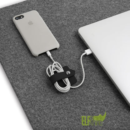 Headphone Case Cord Organizer Earbuds Holder Earphones Case Wrap Winder Headset Keeper Cord Manager Cable Organizer Black | Cord Organizer