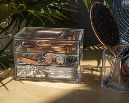 Osco X-Small Clear Acrylic Triple Drawer, (X-Small), A3274