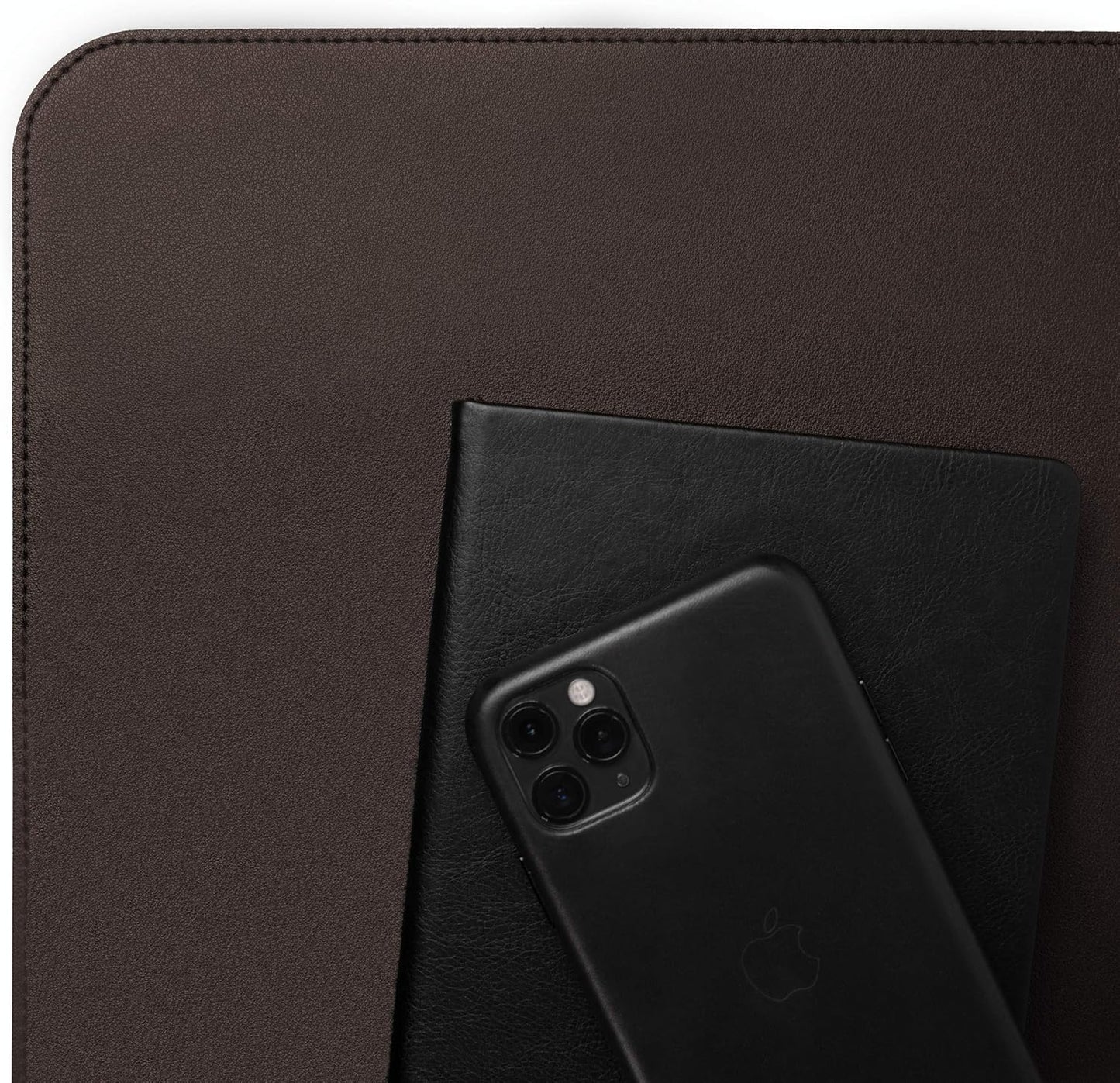Vine Creations Leather Desk Mat 24" x 17", Desk Protector, PU Leather Desk Pad, Non Slip Small Desk Pad Mat, Desk Blotter, Desk Pads on Top of Desks, Home or Office Small Desk Mat (Black)