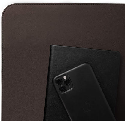 Vine Creations Leather Desk Mat 24" x 17", Desk Protector, PU Leather Desk Pad, Non Slip Small Desk Pad Mat, Desk Blotter, Desk Pads on Top of Desks, Home or Office Small Desk Mat (Black)