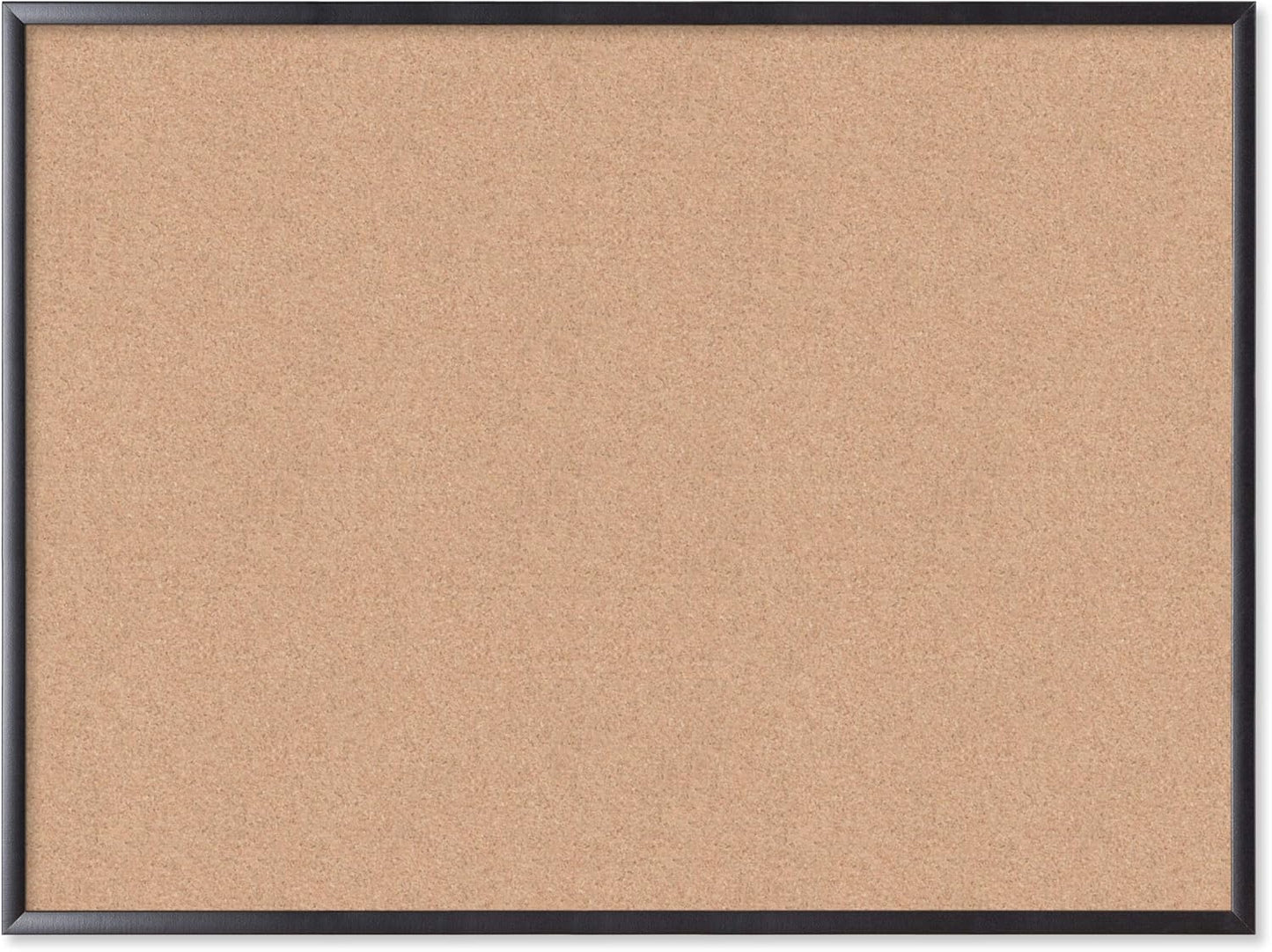 U Brands Cork Bulletin Board, 17" x 23", Black Wood Frame