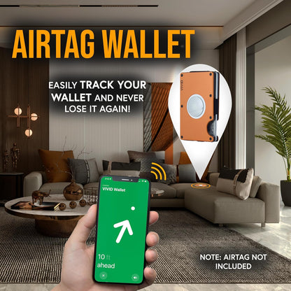 VIVID Carbon Fiber AirTag Wallet for Men - Slim, Modern, RFID Blocking, Scratch Resistant, Credit Card AirTag Holder, Easy Access Cards, Money Clip, Mens Wallet (Carbon Fiber)