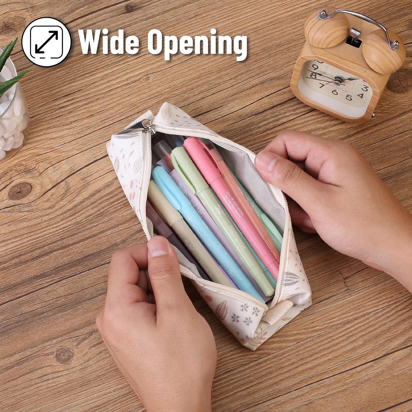 Mr. Pen- Cute Pencil Case Pouch, Multipurpose Canvas Bible Pencil Pouch, Smooth Zipper, Premium Material, Neat Stitches, Ideal for Stationery, Cosmetics, Electronics, School, Office, Travel