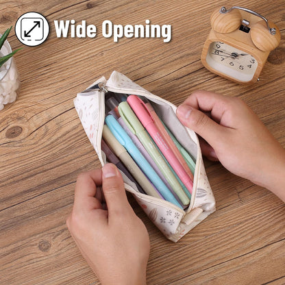 Mr. Pen- Cute Pencil Case Pouch, Multipurpose Canvas Bible Pencil Pouch, Smooth Zipper, Premium Material, Neat Stitches, Ideal for Stationery, Cosmetics, Electronics, School, Office, Travel