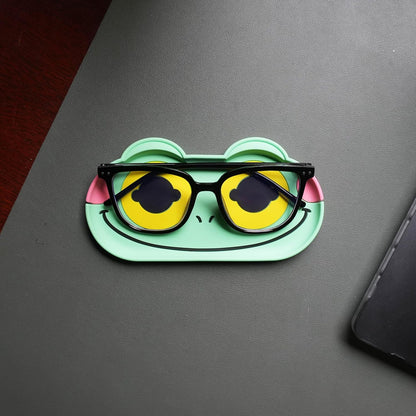 Funny Glasses Tray – Quirky Eyeglass Holder for Desk, Nightstand or Dresser – Unique Home & Office Organizer Gift for Spectacle Wearers – Fox