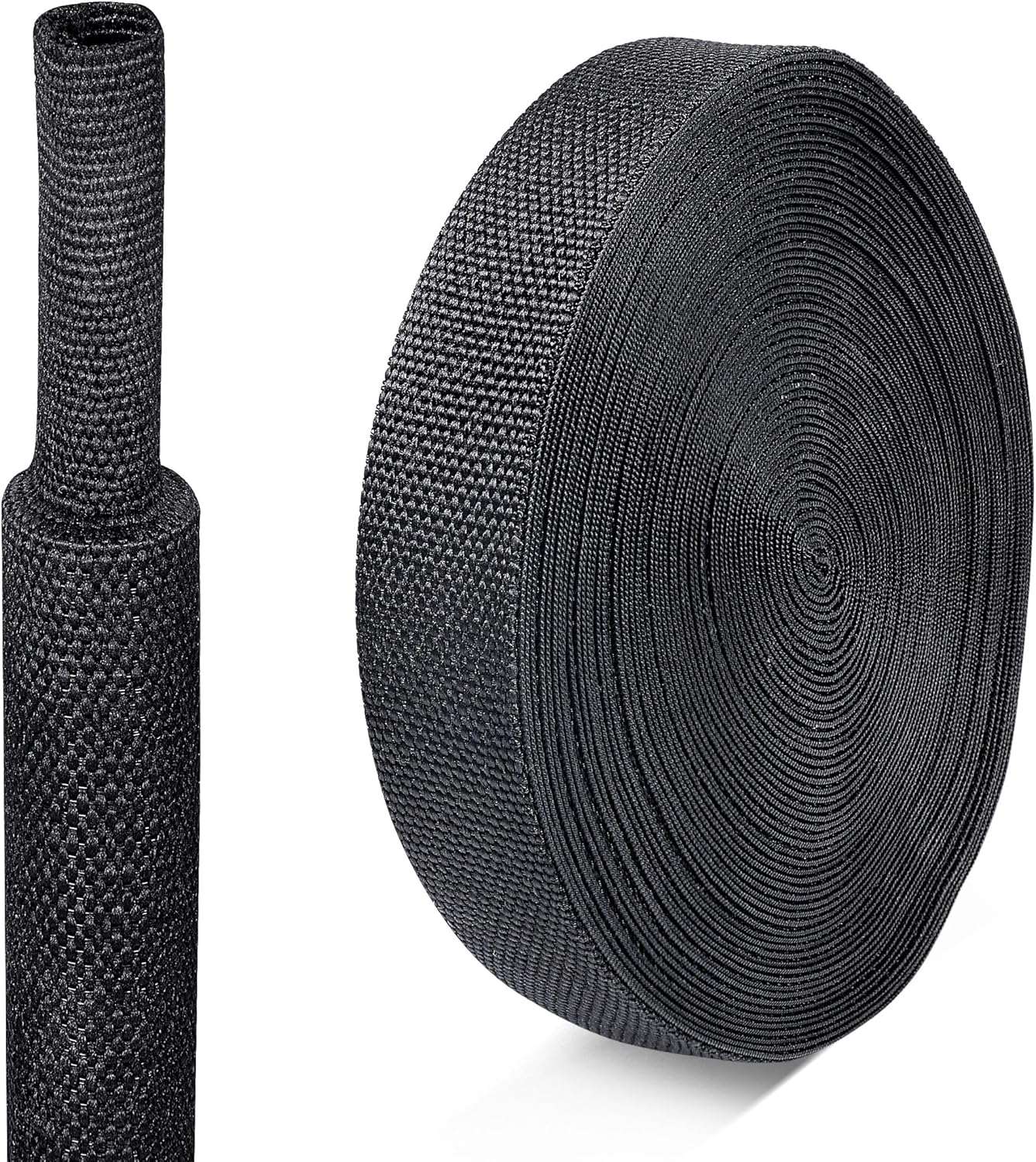 Braided Sleeving Heat Shrinkable Fabric 2:1 Ratio- Abrasion Protection Flexibility Wiring Harness Cable Sheath (3/8" ID, 16ft) - Colors A