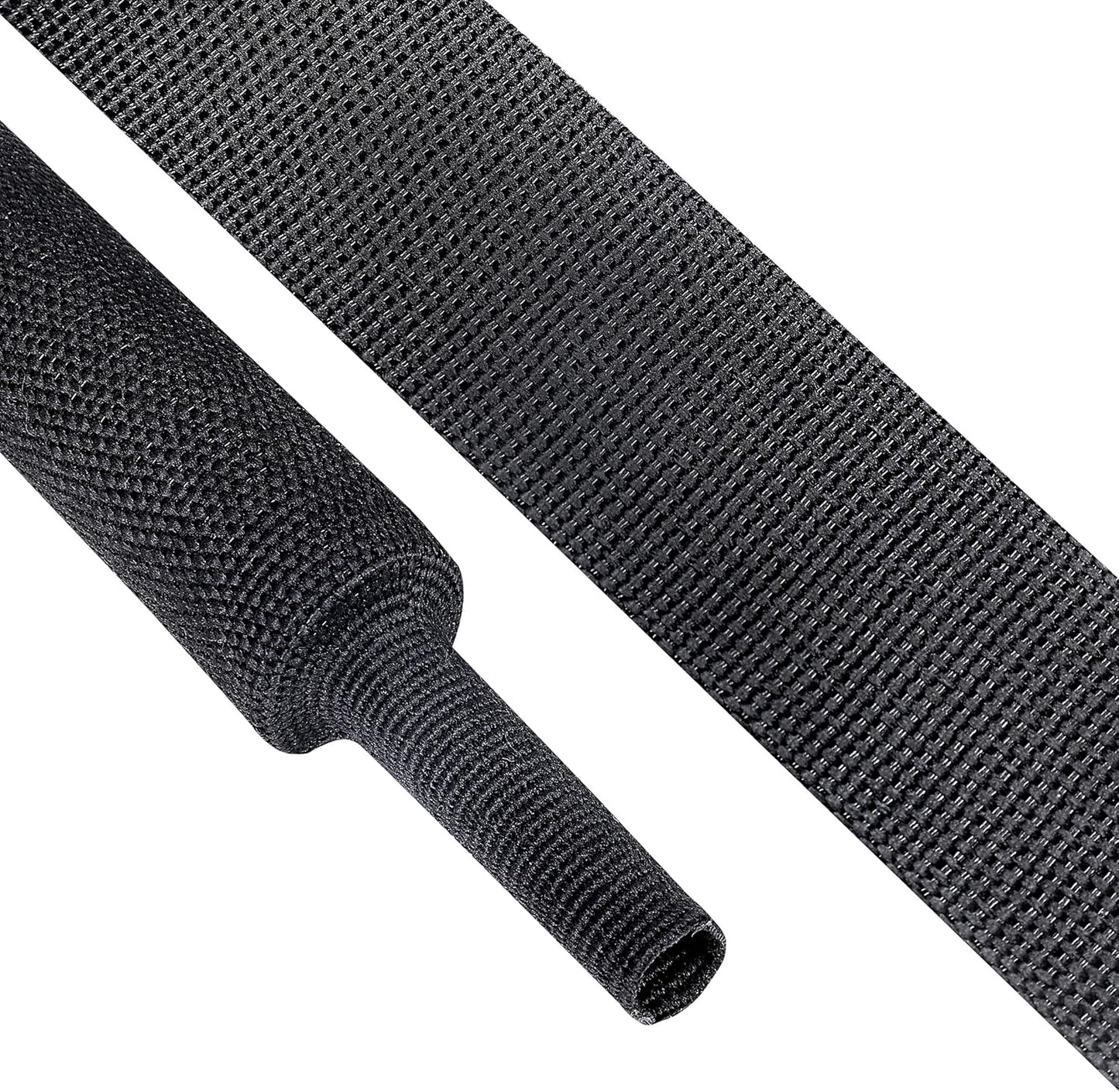 Braided Sleeving Heat Shrinkable Fabric 2:1 Ratio- Abrasion Protection Flexibility Wiring Harness Cable Sheath (3/8" ID, 16ft) - Colors B