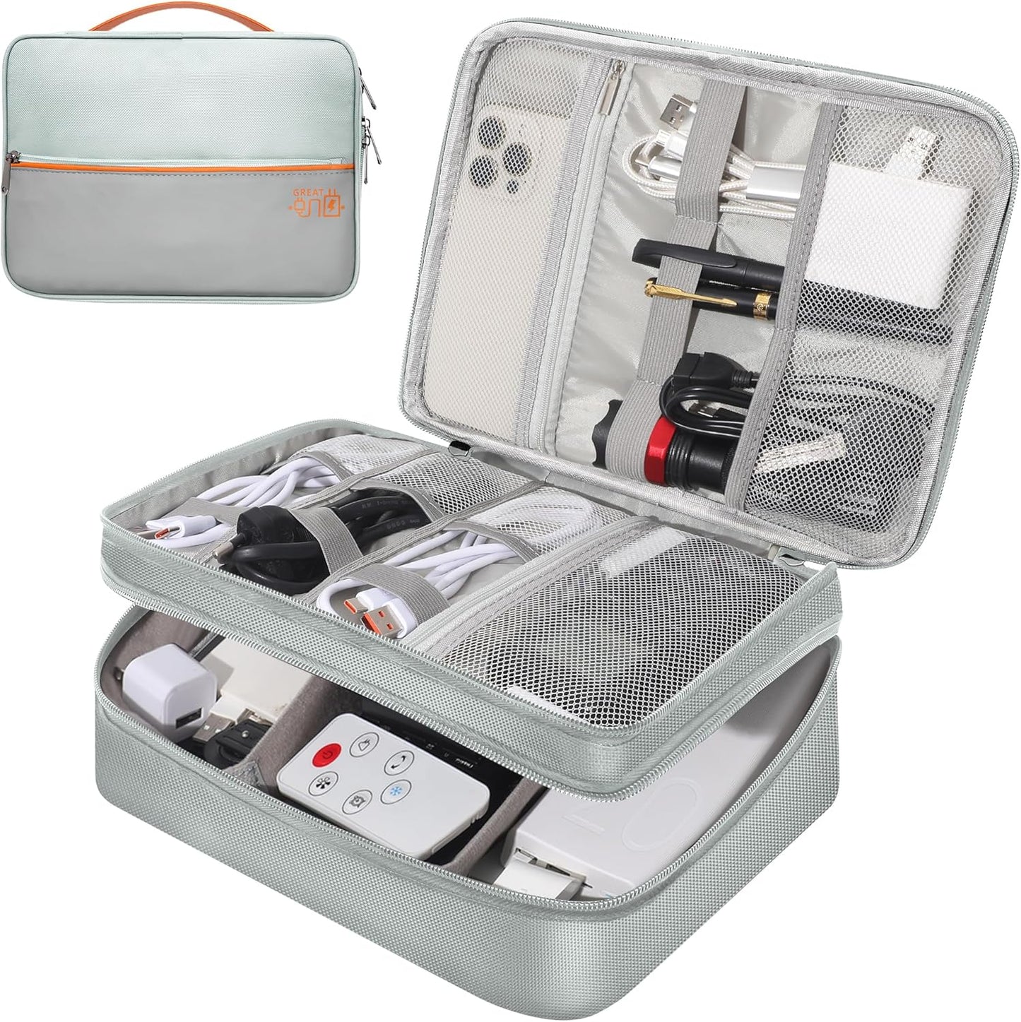 CILLA Electronics Organizer Travel, Travel Cord Organizer Case, Compact Electronics Accessories Bag for Cable, Cord, Charger, Phone