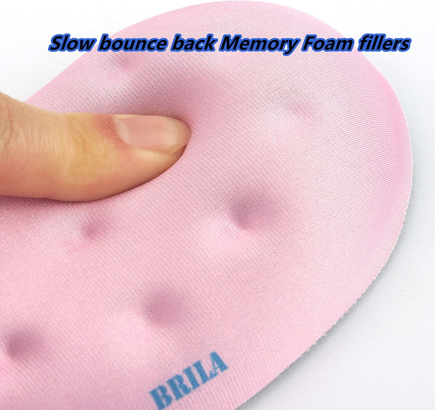 BRILA Ergonomic Memory Foam Mouse Wrist Rest Support Pad Cushion for Computer, Laptop, Office Work, PC Gaming - Massage Holes Design - Wrist Pain Relief (Black Mouse Wrist Rest)