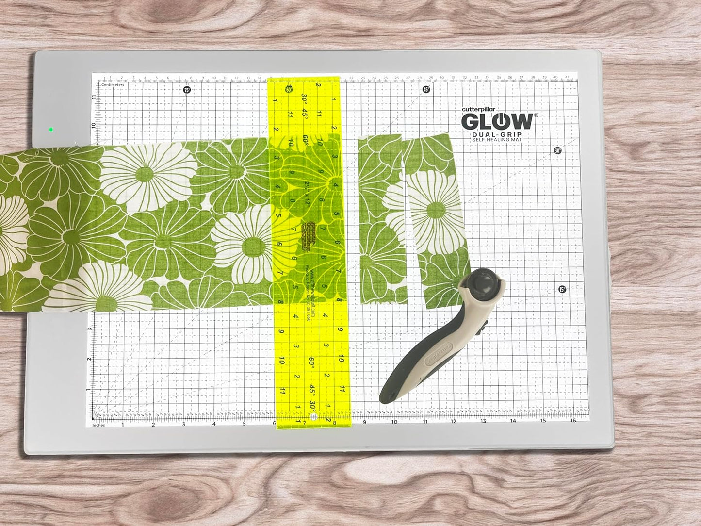 Cutterpillar Glow Elite Mini Light Board — LED Craft & Quilting Light Pad — Compact & Portable 10" x 13" Size — 4 Brightness Levels, Magnetic Base & Self-Healing Cutting Mat