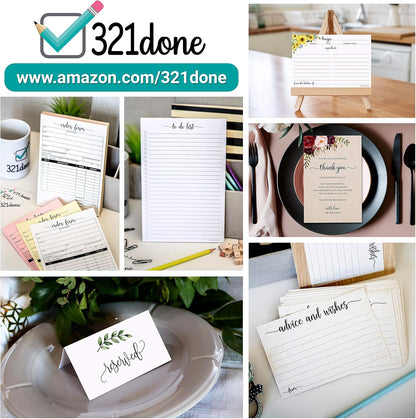 321Done Weekly Checklist Notepad - 50 Sheets (5.5" x 8.5") - This Week to Do Notepad Tear Off Planning Pad, Planner Checklist Organizing - Made in USA - Simple Script