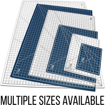 U.S. Art Supply 18" x 24" Self-Healing Cutting Mat 5-Ply - Double-Sided Pink/Blue Craft Mat, Non-Slip Cutting Mats for Crafts, Sewing, Quilting, Scrapbooking
