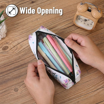 Mr. Pen- Cute Pencil Case Pouch, Multipurpose Canvas Bible Pencil Pouch, Smooth Zipper, Premium Material, Neat Stitches, Ideal for Stationery, Cosmetics, Electronics, School, Office, Travel