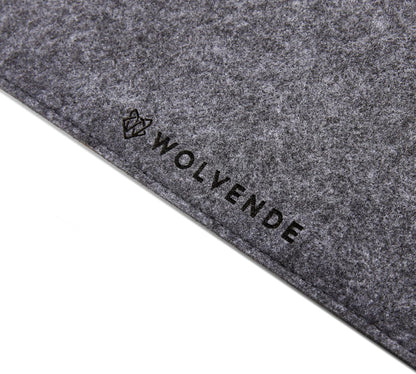 Premium Felt Desk Mat | Medium 12" x 36" | Multifunctional Desk Pad for Home Office | Light Gray