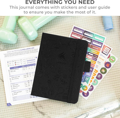 Clever Fox Fitness & Food Journal – Nutrition & Workout Planner for Women & Men – Diet & Gym Exercise Log Book with Calendars, Diet & Training Trackers - Undated, A5 Size, Hardcover (Forest Green)