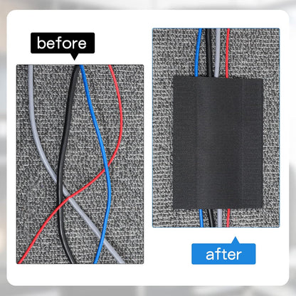 WILLBOND Carpet Cord Cover Cable Protector Floor Cover Cable Protector Management Only for Commercial Office Carpet(19.69 ft,Black)