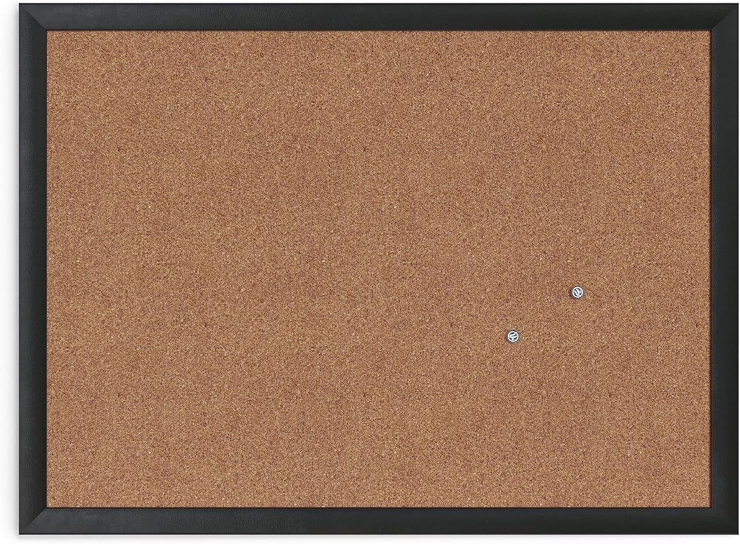 U Brands Cork Bulletin Board, 17" x 23", Black Wood Frame