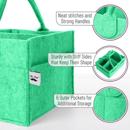 Mr. Pen- Baby Diaper Caddy Organizer, Gray, Medium, Nursery Storage Bin and Car Organizer for Diapers and Baby Wipes